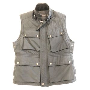 Ralph Lauren Black Label Quilted Moto Vest-Navy